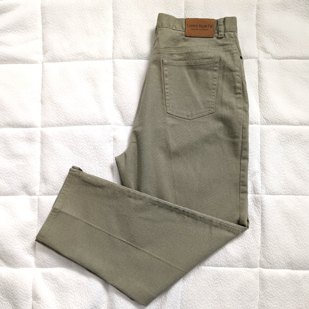 80's Vintage Lauren Jeans Co olive green Mom Jeans Women's Size 16